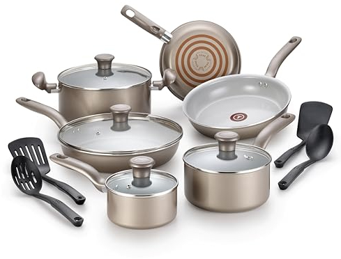 Tefal 2100108604 C728SE64 Cookware Set, Aluminum, Gold