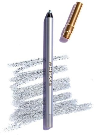 Womake - Crayon Yeux Longue Tenue - Résiste à l'eau - Application Facile - Sans transfert - Made in France- Teinte : Argenté Highlighter