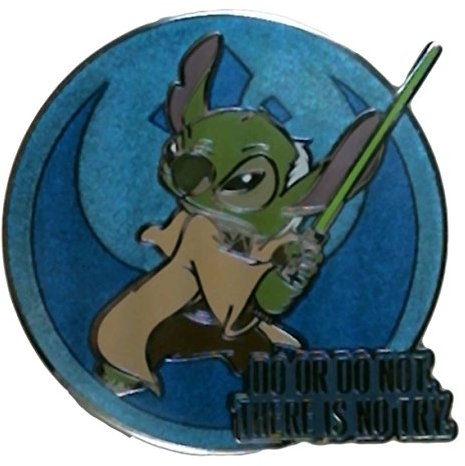 Disney Star Wars Stitch as Yoda Pin « Do or do not, There is no try », Multicolore, Small