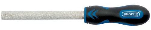 Draper 49421 Lime à carrelage demi-ronde à prise souple Bleu 140 mm