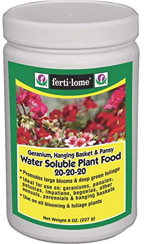 Voluntary Purchasing Group 10728 Fertilome Geranium Hanging Plant and Pansy Water Soluble Plant Food Fertilizer, 8-Ounce