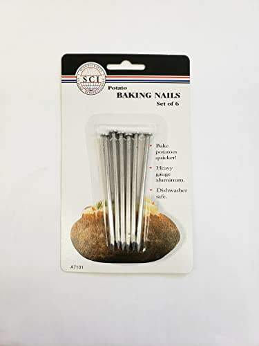 Kitchen Tools Aluminum Baked Potato Nails Baking Cooking Spud Nail Set of 6 - Tools & Gadgets by