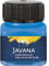 KREUL 90956 - Javana Stoffmalfarbe für helle und dunkle Stoffe, 20 ml Glas blau, brillante Farbe auf Wasserbasis, pastoser Charakter, zum Stempeln und Schablonieren, nach Fixierung waschecht