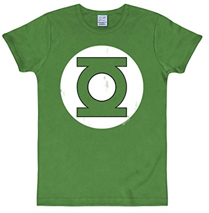 Logoshirt DC Comics - Linterna Verde - Logo - Camiseta - Slim-Fit - Verde - Diseño Original con Licencia, Talla XXL
