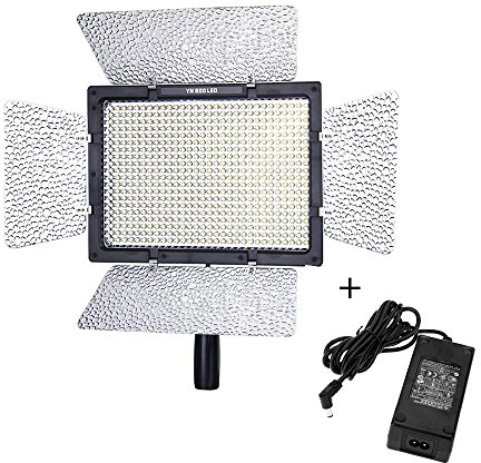 Yongnuo YN-600 600LED Studio Video Licht Lampe Farbtemperatur Einstellbar für Canon Nikon DSLR Camcorder + Power Adapter Fern