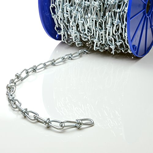 DQ-PP KNOTENKETTE | 3,0 mm | DIN 5686 | 10 m | Dekokette Zierkette Gartenkette Stahl VERZINKT Gliederkette Lampenkette Kette Deko Garten