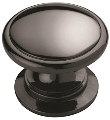 Amerock | Cabinet Knob | Black Nickel | 1-1/4 inch (32 mm) Diameter | Ravino | 1 Pack | Drawer Knob | Cabinet Hardware