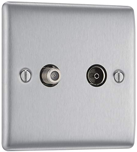 BG Electrical Doble Co-Axial y TV/FM Socket