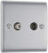 BG Electrical Doble Co-Axial y TV/FM Socket