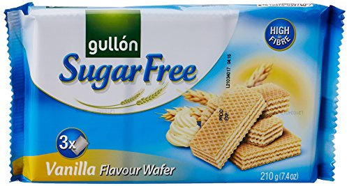 Gullon Sugar Free Vanilla Flavour Wafer Biscuits 210g Pack