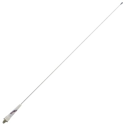 Glomex – VHF GLOMEASY 3ft Marine Antenna (White) Model RA106SLSPB - Plastic Base Aerial with 3ft Cable for Inflatable Boats, Dinghy, Dinghy and Small Boats - Easy Assembly and Consistent Performance