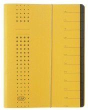 Elba Ordnungsmappe chic, Karton (RC), 450 g/qm, A4, 12 F„cher, gelb