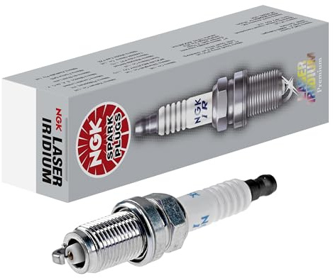 NGK Spark Plug, NGK Laser Iridium, 14 mm Thread, 0.749 in Reach, Gasket Seat, Stock Number 6774, Resistor, Each