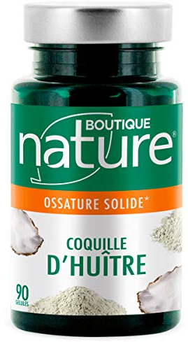 Boutique Nature - Complément Alimentaire - Articulations - Coquille d'Huitre - 90 Gélules Végétales - Idéal pour une Ossature Solide