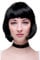 WIG ME UP - PW0114-P103 SCHWARZER BOB sexy Damenperücke Karneval Perücke