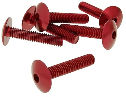 Vicma Fairing Screws hex Socket Head - Anodized Aluminum red - Set of 6 pcs - M6x30
