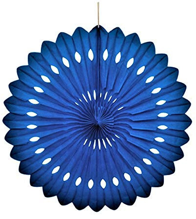 Unique Party 64263 - 40cm Royal Blue Tissue Paper Fan Decoration