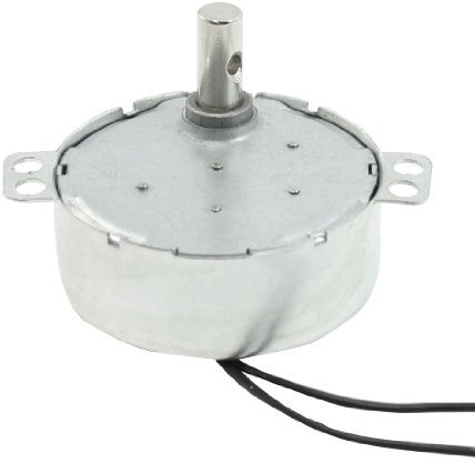 sourcing map moteur synchrone 220-240V 4W Fils Double noir 17RPM pour micro-ondes