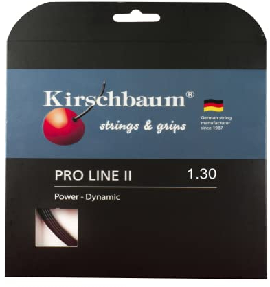 Kirschbaum-Set Pro Line II Tennissaiten, 1,30 mm Zoll/16, schwarz