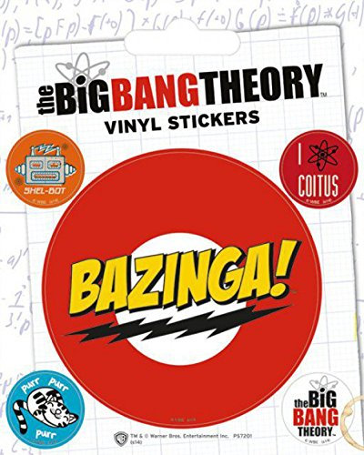 1art1 80736 Big Bang Theory - Bazinga, Vinyl Sticker Set Poster-Sticker Tattoo Aufkleber 12 x 10 cm