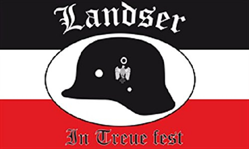U24 Fahne Flagge Deutschland Landser in Treue fest Stahlhelm 90 x 150 cm