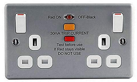 MC522RCD-01 Safety RCD 2 Gang 13 AMP Switched Socket