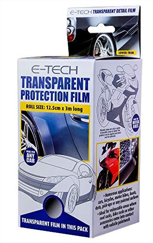 E-TECH Transparent Protection Film - Car, Motorcycle, Bike, Boat, 4x4, Van Paint Bodywork Protection
