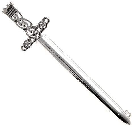 Broche Kilt en argent sterling avec épée amovible et boîte cadeau