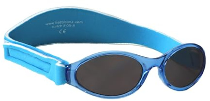 Banz Bubzee Baby Sunglasses - Wrap Around Newborn & Toddler Sunglasses 0-24 Months, 100% UV Eye Protection - Shatter-Resitant Flexible Frame with Strap - Baby Travel, Beach & Holiday Essentials