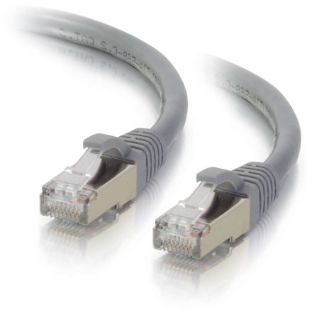 C2G Legrand Cat6a Ethernet Cable, Snagless Shielded Cat6a Patch Cable, Gray Network Patch Cable, 6 Foot Snagless STP Ethernet Cable, 1 Count, C2G 00643