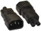 Adattatore Manhattan da IEC C14 Maschio a C5 Femmina Nero