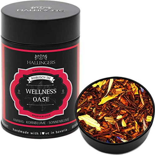 Hallingers Genuss Manufaktur Loser Roibusch-Tee/Rooibos mit Ananas, Kornblume & Sonnenblume