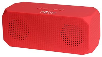 Nevir NVR-821B Altavoz portátil estéreo 6W Rojo - Altavoces portátiles (6 W, 100-18000 Hz, 65 dB, Inalámbrico y alámbrico, Bluetooth/3.5 mm, 10 m)