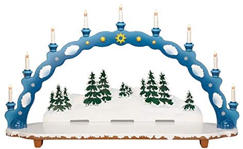 Schwibbogen für Winterkinder groß - 95 x 28 x 59cm - Original Erzgebirge Schwibbögen - Hubrig Volkskunst