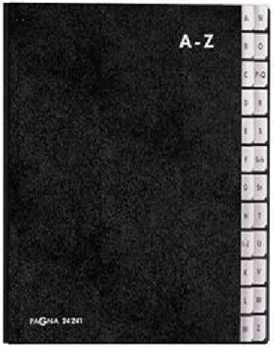 Pultordner A-Z schwarz Einband aus Hartpappe mit