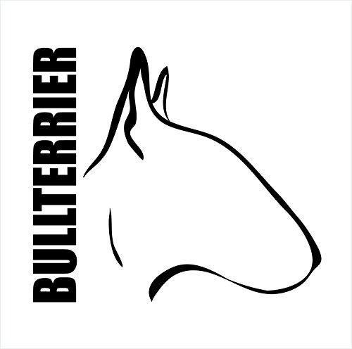 siviwonder Auto Aufkleber Bullterrier Profil Hundeaufkleber Black