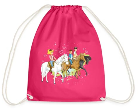 Spreadshirt Bibi Und Tina Ausritt Mit Alexander Falkenstein Turnbeutel, One size, Fuchsia