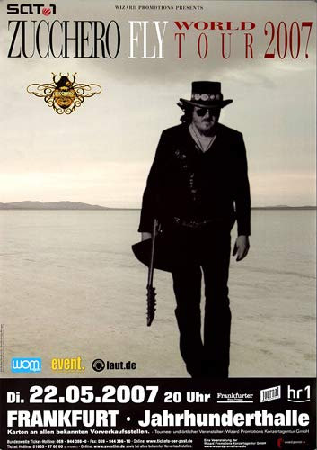 Zucchero - Fly, Frankfurt 2007 » Konzertplakat/Premium Poster | Live Konzert Veranstaltung | DIN A1 «