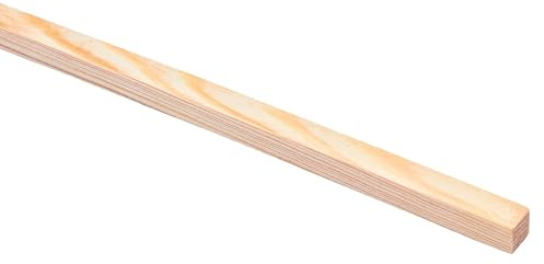 Meyco Holz-Vierkantleiste aus Kiefer 1.0 m unbemalt Holzleiste Material Holz 10 x 10 mm