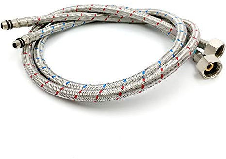 Xcel Home™ 2x M10 x 1/2 BSP 900mm Long Connecteur de robinet flexible | Remplacement bricolé queue de tuyau Pour 10mm Monobloc Bassin et Éviers robinet | Rouille, Sans plomb et Sans fuite Conception