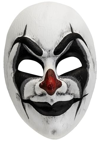 W WIDMANN MILANO Party Fashion - Horror Maske für Erwachsene | Gruselmaske für Killer-Clown, Dämon und Horror-Kostüme, Halloween, Karneval, Mottopartys