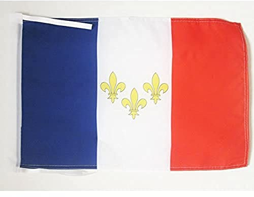AZ FLAG French Monarchy Flag 45x30 cm 100D Polyester Cords | Indoor and outdoor use Kingdom of France 12x18 in decorative flag double stitched seams and reinforced edges with ties
