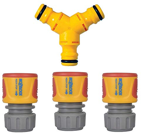Hozelock 3 x AquaStop Waterstop Connector Hose 2185 2075 + 2293 Y Connector