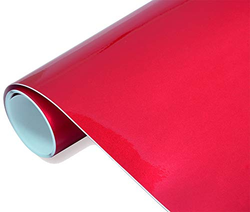 Neoxxim 13,5€/m2 Premium - Auto Folie - Hochglanz METALLIC Rot 2000 x 150 cm Folie - blasenfrei Lackfolie Lackschutzfolie