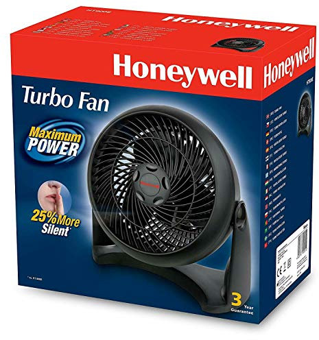Honeywell Desk Stand ventilateur oscillant avec Tilt 3-Speed ??Black / Silver H340mm Dia. 229mm HT Ref-109E