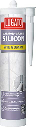 Lugato Marmor + Granit Silicon 310 ml weiss - Zur Verfugung von Naturstein