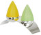 artra design GmbH Pfeffer & Salzstreuer, versilbert Salzstreuer Pfefferstreuer Silber gelb grün, 16x4x9,5h