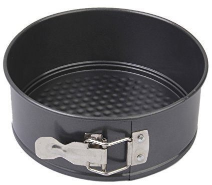 Gebkiiy 18cm/7 Classic Carbon Steel Non-Stick Metal Springform Cake Pan with Loose Bottom