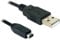 DeLOCK USB Cable 2.0 Mini 4-Pin Hirose 1,5 m USB A USB B Schwarz