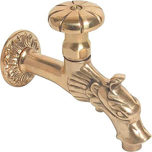 Geka 19785SB Nostalgie-Auslaufventil 1/2 Zoll MS poliert mit Handrad, Gold, 18 x 8 x 13 cm
